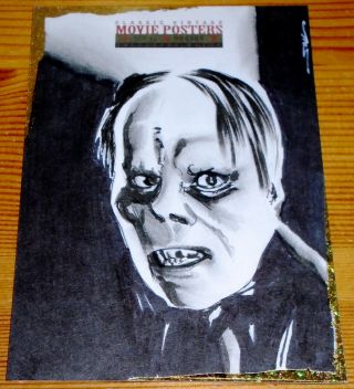Movie Posters Sci - Fi Horror 2 Large Sketch Phantom Of The Opera (1925) Jim Kyle