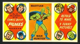 Martian Man Hunter 1966 Topps Comic Book Foldees 15 -
