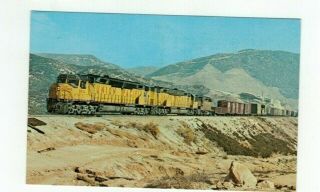 Vintage Railroad Train Post Card " Union Pacific 6934 " At Cajon Pass California