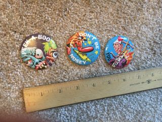 3 Vintage Pins: You Kill Me,  Peek - A - Boo,  Don’t Be Nosey