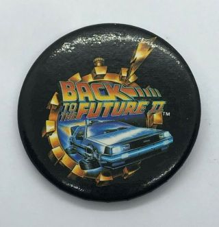 Vintage 1989 Applause Official Back To The Future Ii 2 Bttf Pin Button Delorean