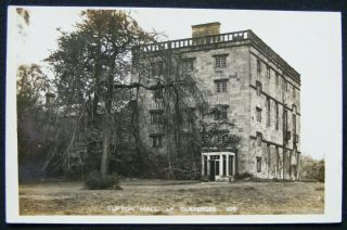 Vintage Tupton Hall Nr Clay Cross - Destroyed By Fire 1938 Rp Derbyshire Postcard