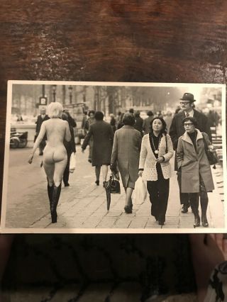 Naked Woman Postcard 5 1/2 X 3 1/2 Rare Vintage Statics London