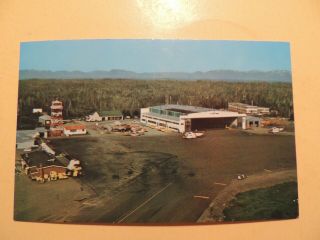 Annette Island Airport Ketchikan Alaska Vintage Postcard Aerial View