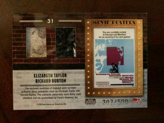 2009 Americana Movie Posters Dual Material 31 Elizabeth Taylor Richard Burton