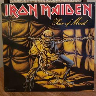Iron Maiden Vinyl Lp Piece Of Mind 1983 Capitol Records W/ Inner Sleeve