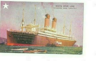 Vintage Postcard White Star Line Twin - Screw R.  M.  S.  Adriatic 1931