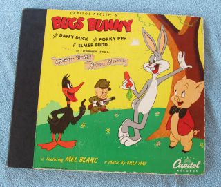 Bugs Bunny Looney Tunes Record Album Set.  78 Rpm Warner Brothers Inc.  S/h