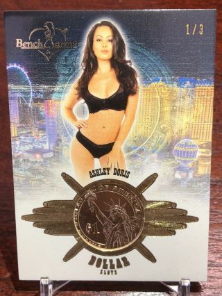 2020 Benchwarmer Vegas Ashley Doris Dollar Slots Gold 1/3 Playmate Ssp