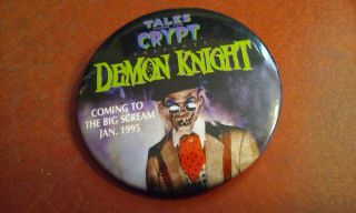 1994 Tales From The Crypt Demon Knight Pinback Promo Button & Dragon Month 