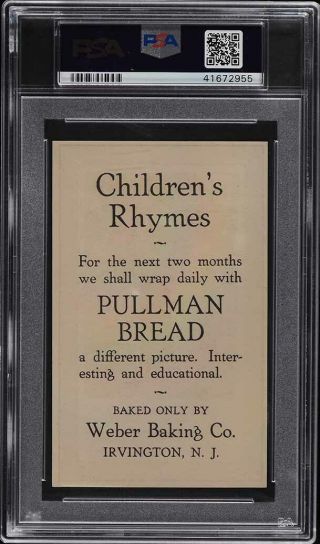 1930 D23 - 3 Weber Baking Children ' s Rhymes The Old Oaken Bucket PSA 8 NM - MT 2