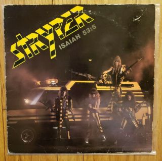 Stryper - Soldiers Under Command 1985 White Vinyl Lp W/ 2 Inserts Orig Vg,