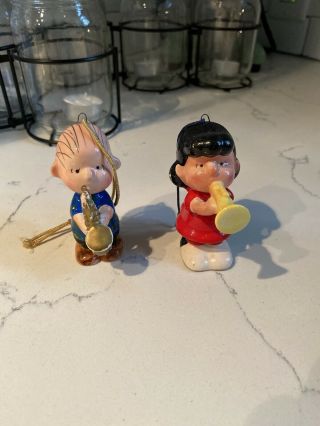 Vintage Ceramic Peanuts Ornament 1950 Charlie Brown Lucy Linus Japan United