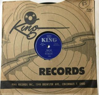 The Swallows 1953 Doo Wop 78 Trust Me / Pleading Blues On King Label