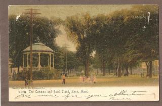 Vintage Postcard 1905 The Common And Band Stand,  Lynn Massachusetts