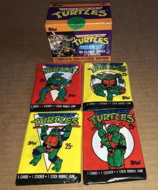 1989 Topps Teenage Mutant Ninja Turtles Complete Collectors Edition Set 110 Card