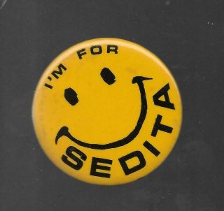 Pk54365 - Political Campaign Pinback Button Pin - I 