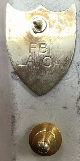 Vintage FBI 1984 LA Olympic XXIII Games Pin.  FBI LA CA Stamped On Reverse 2
