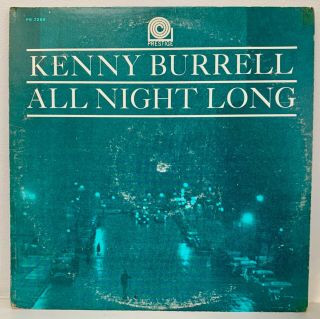 Kenny Burrell All Night Long Prestige Pr 7289 Mono Lp Mobley Byrd Vg,