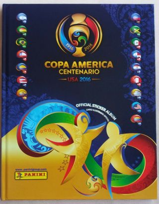 Panini Copa America Centenario 2016 Hardcover Album Brazil Version - See Ad