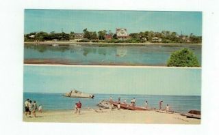 Nj Cape May Point Jersey Vintage Post Card Two Views Of Lake Lily
