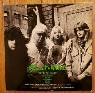 Great White - Out Of The Night Mini LP Vinyl 1983 W/Insert Aegean Records NM 2