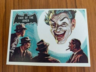 1966 Batman Card 9 " Black Bat " Series - Nm Face Of The Joker