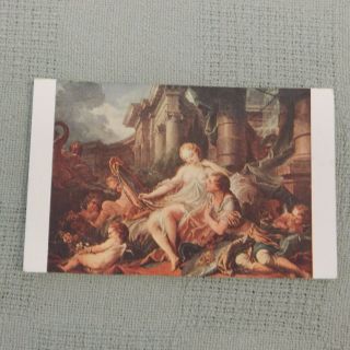 Vintage Postcard Women And Children,  Musee Du Louvre