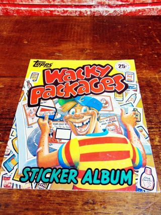 1982 Wacky Packages Sticker Card Album Booklet Book Topps Excel