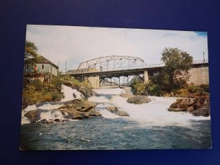 Vintage Postcard,  Bracebridge Falls,  Muskoka River,  Bracebridge,  Ontario