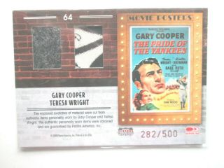 2009 Donruss Americana Movie Posters 64 Gary Cooper & Teresa Wright (nm)
