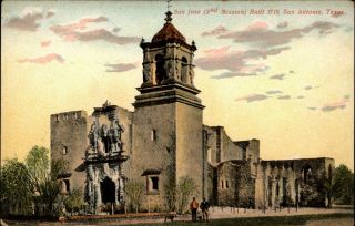 San Antonio Texas Mission San Jose (2nd Mission) 1910 Vintage Postcard