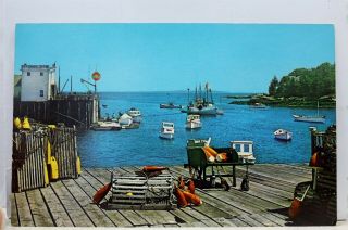 Maine Me Harbor Wharf Postcard Old Vintage Card View Standard Souvenir Post