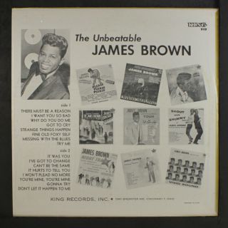JAMES BROWN: The Unbeatable 16 Hits LP (Mono,  shrink,  so close to M -) Soul 2