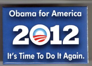Obama Pin 2012 Time To Do It Again 3 X 2 Inch Campaign Pinback