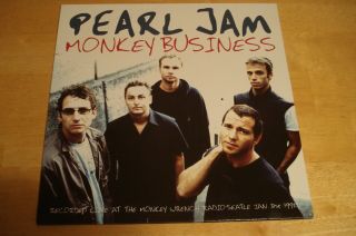 Pearl Jam Monkey Business Live At The Monkey Wrench 1998 Blue Marble Vinyl Lp
