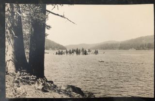 Vintage Black And White Post Card Huntington Lake,  Big Creek,  California