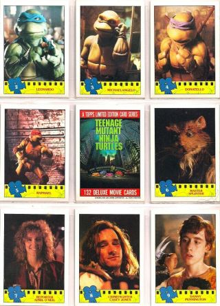1990 Teenage Mutant Ninja Turtles Movie 1 Complete Basic Trading Card Set