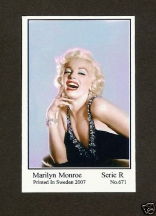 Marilyn Monroe Black Dress Model Cool Card Sweden R671