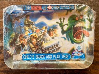 Vintage Ghostbusters TV tray 1986 Columbia Pictures in ORIG Wrap Un 3