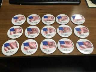 15 God Bless America Patriotic Usa American Flag Vintage Pin Back Buttons