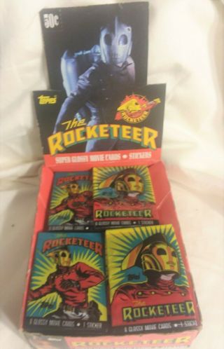 1991 Topps The Rocketeer Movie Wax 36 Pack Box Trading Card Set Sticker