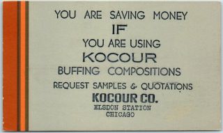 Vintage Chicago Il Advertising Postcard Kocour Co.  Elsdon Station W/ 1936 Cancel