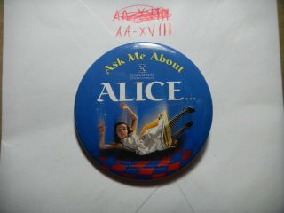 Button Pin Movie Promo Walmart Alice In Wonderland Ask Me About Employee Badge