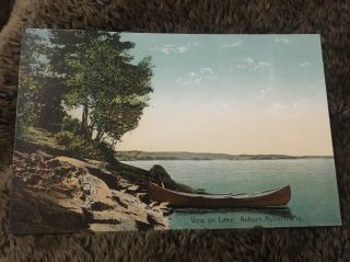 Vintage Postcard Unposted View On The Lake Auburn Maine Me