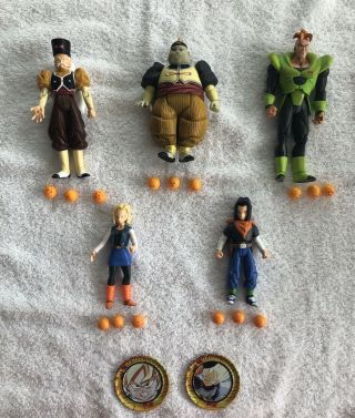 5 Dragon Ball Z Action Figures - Androids Saga Android 16,  17,  18,  19 And 20