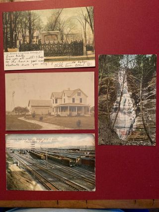 Vintage Postcards 1911 - 1913 Ny Newburgh,  Rail Yard E.  Syracuse,  Moravia,  Terryvl