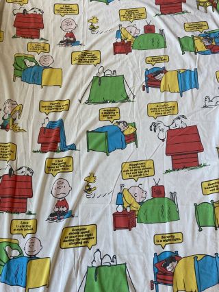 Vintage Snoopy Charlie Brown Peanuts Happiness Twin Sheet Entire Set 70s Retro