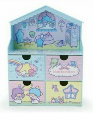 Sanrio Little Twin Stars House Style Plastic Storage Chest With 4 Drawers