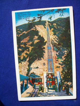 Vintage Mt.  Lowe Cable Incline Pacific Electric Railway Pasadena Altadena